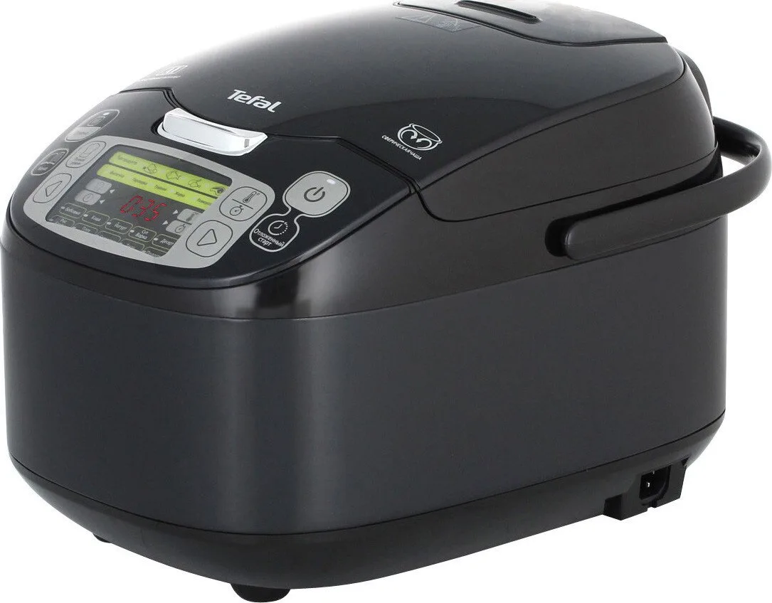 Мультиварка Tefal з інтелектуальним управлінням, 750 Вт, об'єм 5 л, електронне керування, пластиковий корпус, чорний.