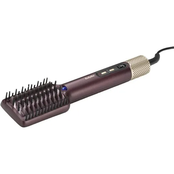Фен-щітка Babyliss Air Power, 900Вт, 3 швидкості, холодний повітряний потік, 2 насадки, фіолетового кольору.