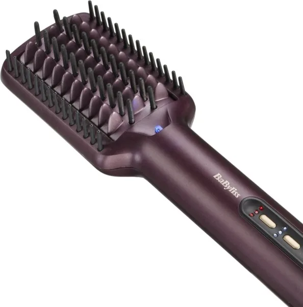 Фен-щітка Babyliss Air Power, 900Вт, 3 швидкості, холодний повітряний потік, 2 насадки, фіолетового кольору.