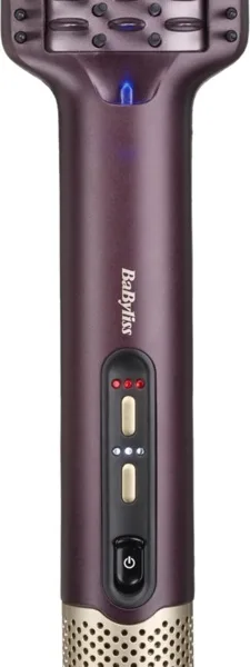 Фен-щітка Babyliss Air Power, 900Вт, 3 швидкості, холодний повітряний потік, 2 насадки, фіолетового кольору.