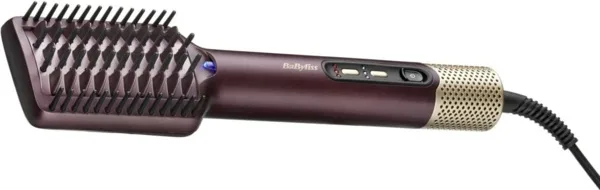 Фен-щітка Babyliss Air Power, 900Вт, 3 швидкості, холодний повітряний потік, 2 насадки, фіолетового кольору.