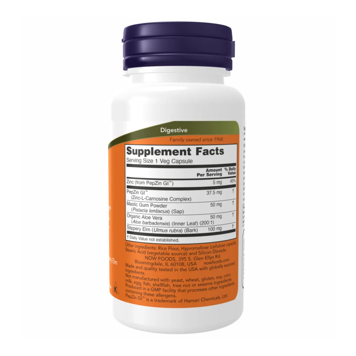 Gastro Comfort Now Foods вегетаріанські капсули 60 шт з PepZin GI для здоров'я шлунка