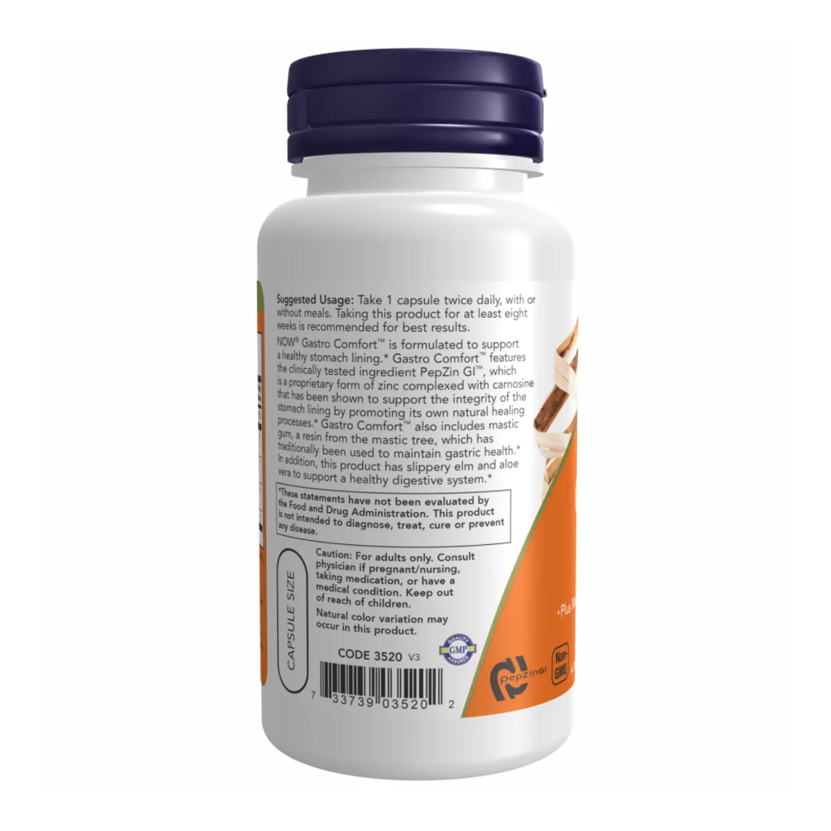 Gastro Comfort Now Foods вегетаріанські капсули 60 шт з PepZin GI для здоров'я шлунка