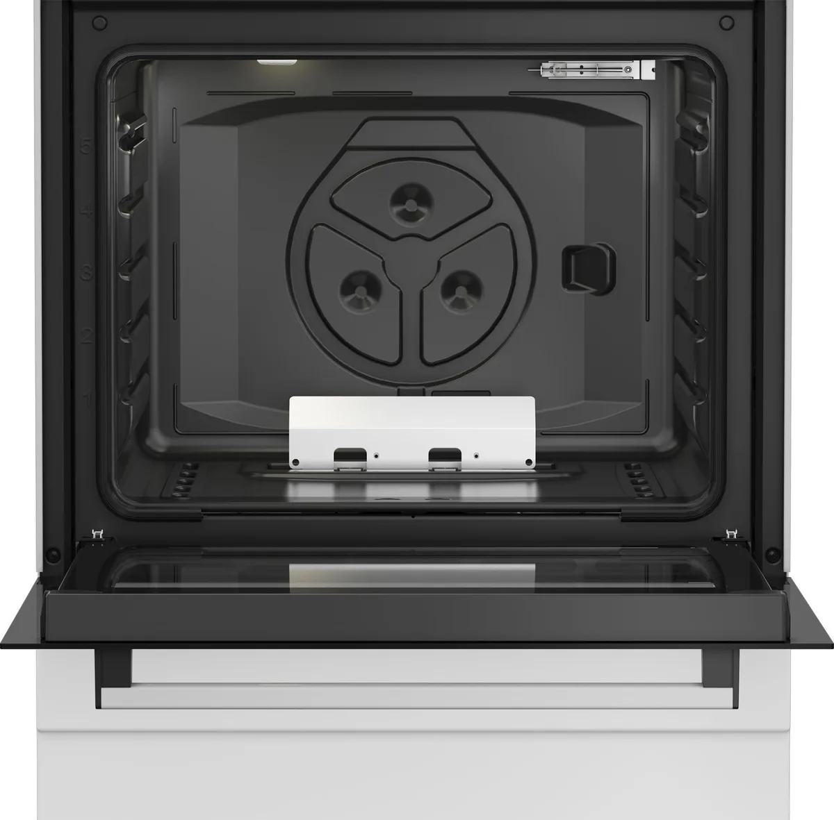 Газова плита Beko, 64 л, 60x60 см, з таймером, біла.