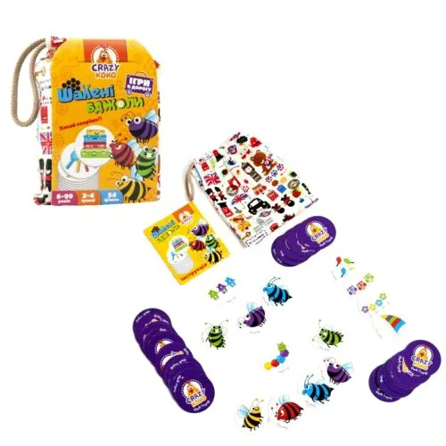 Настільна гра Vladi Toys Безумні бджоли для дітей від 6 років 2-4 гравці