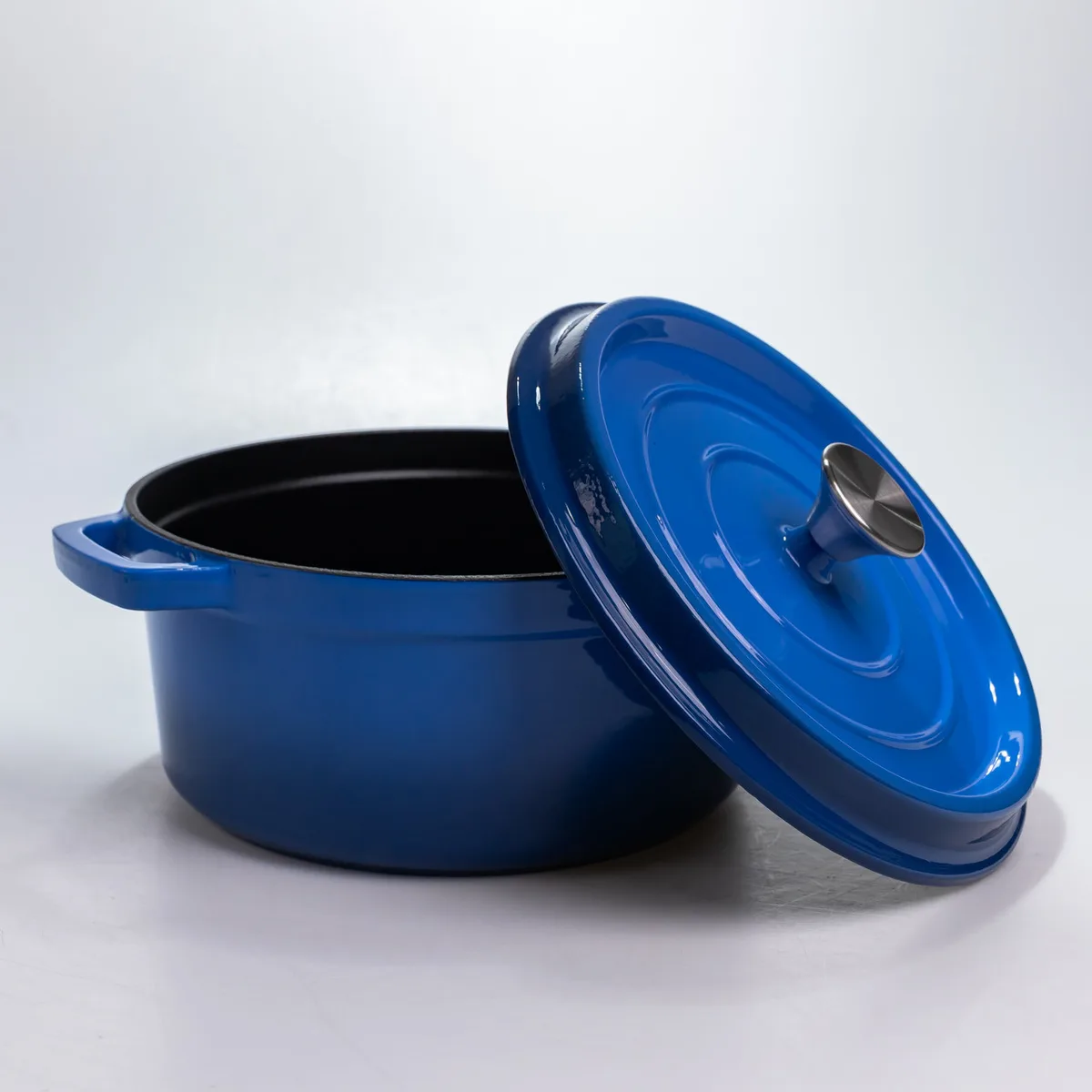 Каструля чавунна Premium Cookware 4,5 л Емальована Синя 26 см