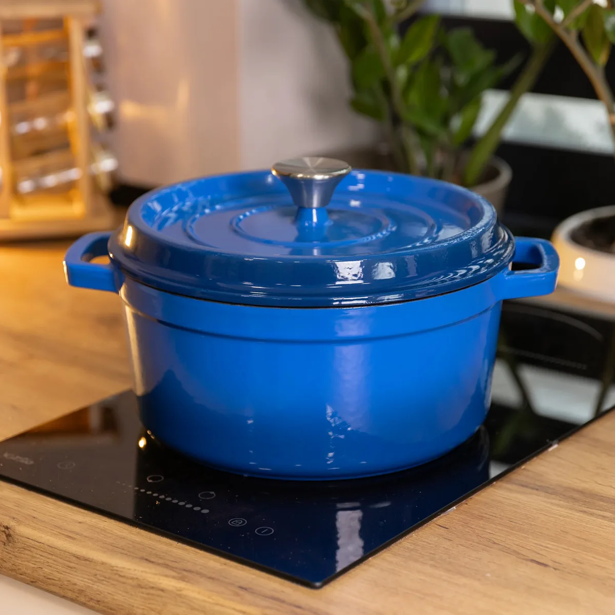 Каструля чавунна Premium Cookware 4,5 л Емальована Синя 26 см