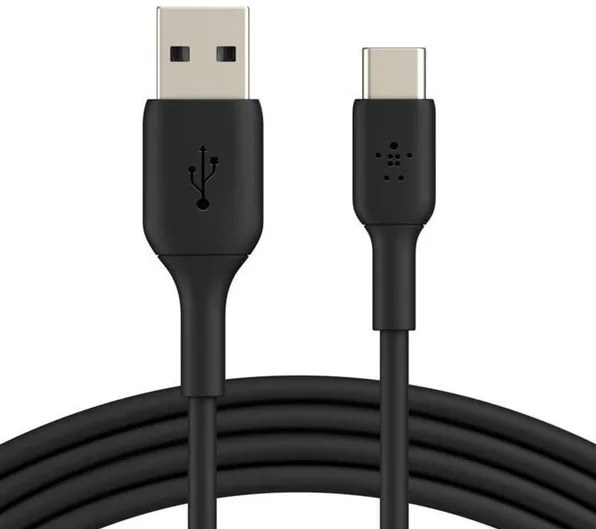 Кабель USB-A > USB-C заряджання/синхронізації Belkin 2м, 15Вт, Type-C, PVC, чорний
