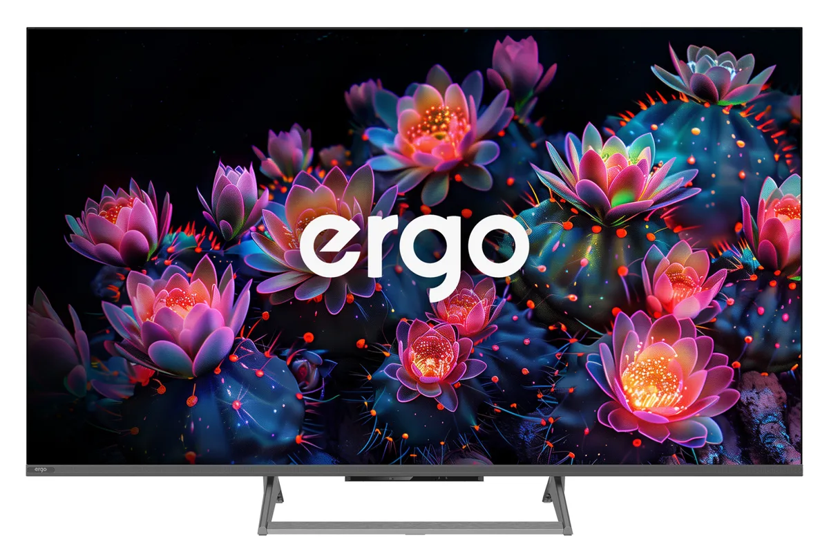 Телевізор ERGO QD-Mini LED 55 дюймів Титановий 4K