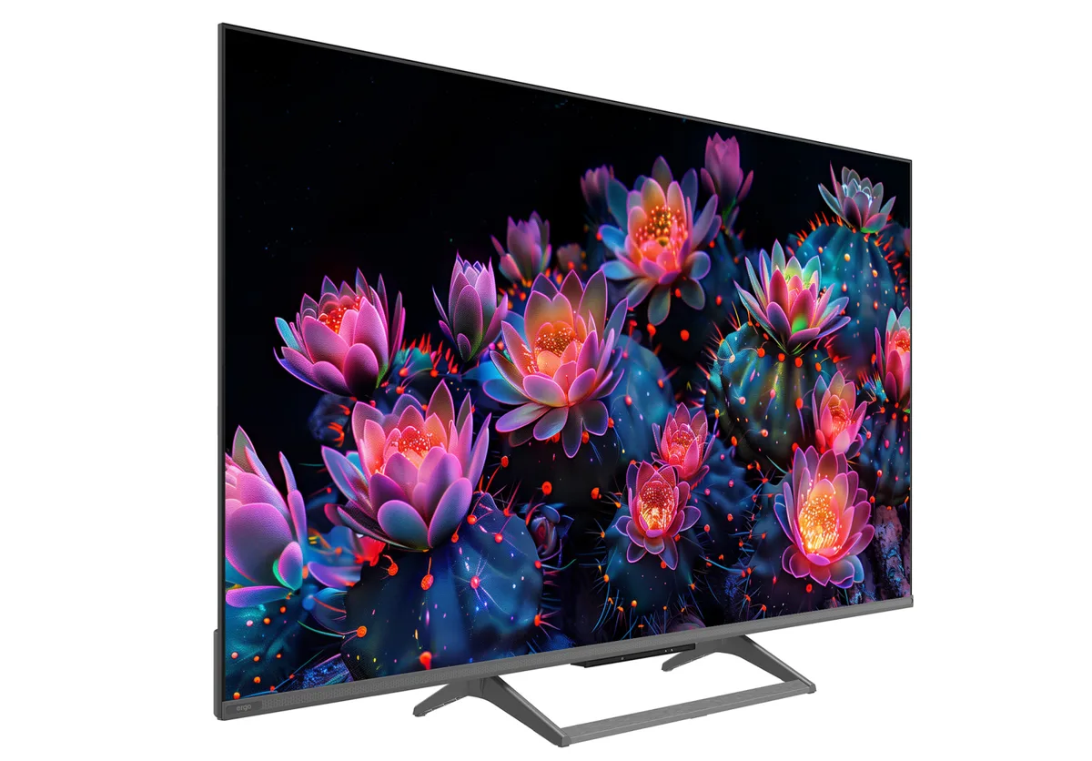 Телевізор ERGO QD-Mini LED 55 дюймів Титановий 4K