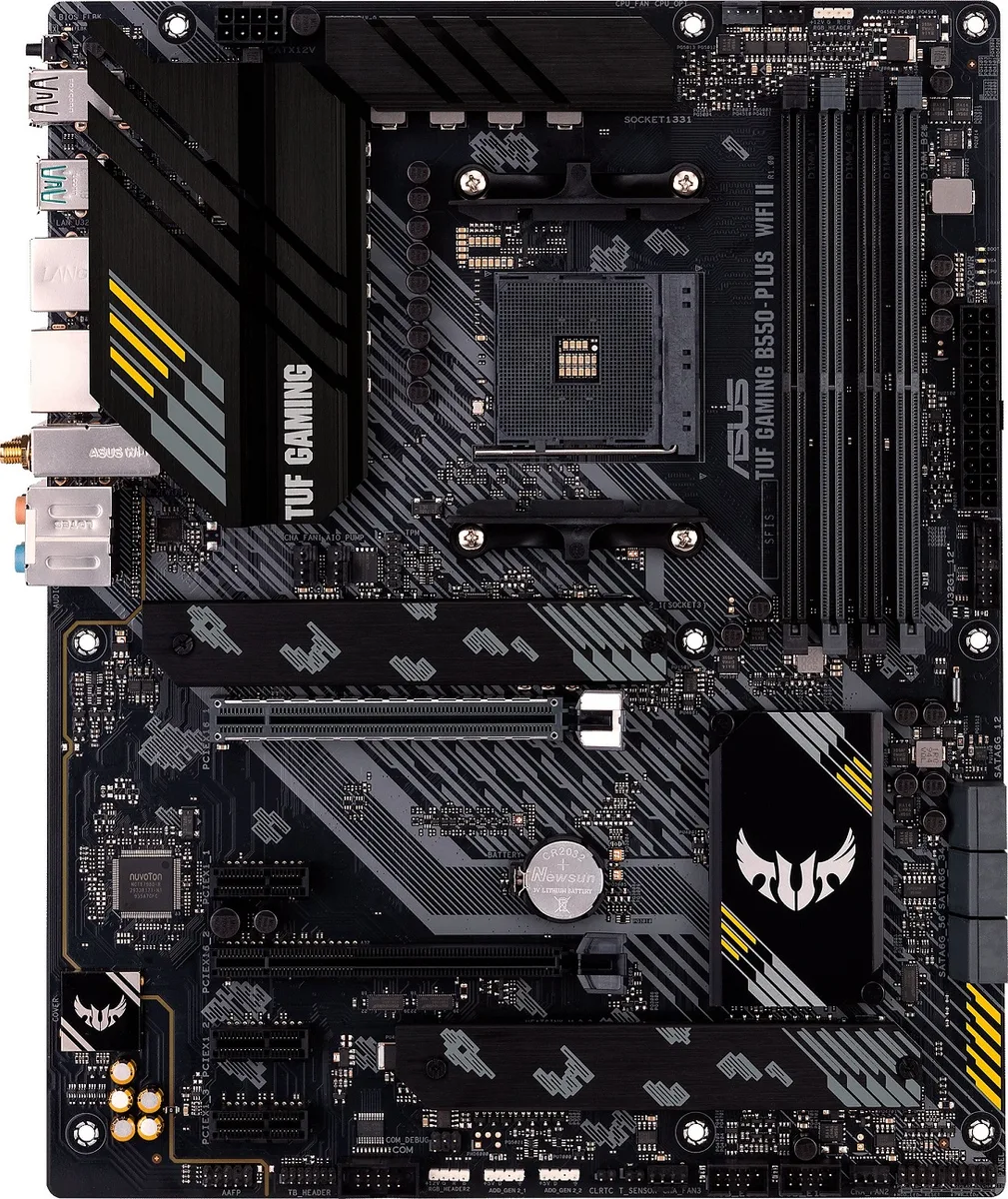 Материнская плата ASUS TUF GAMING B550-PLUS WIFI II sAM4 B550 4xDDR4 M.2 HDMI DP Wi-Fi BT ATX