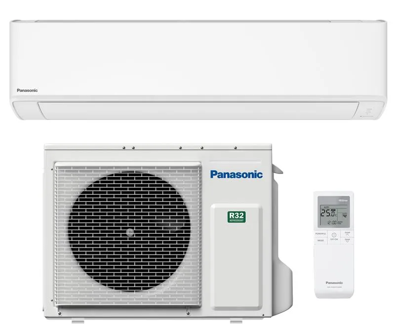 Кондиционер Panasonic Compact Premium для помещений до 70 м2, инверторный, мощность 24000 BTU (71 кВт), класс энергоэффективности A++/A+, работа при температуре до -15°C, с Wi-Fi, хладагент R32, белый цвет