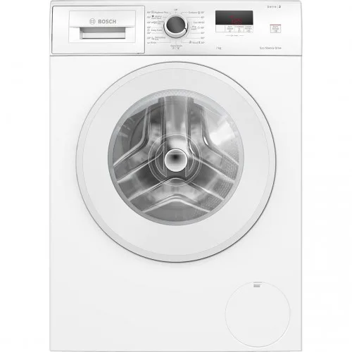 Пральна машина Bosch фронтального завантаження, 7 кг, 1200 об/хв, клас енергоефективності A, ширина 59 см, з дисплеєм, біла.