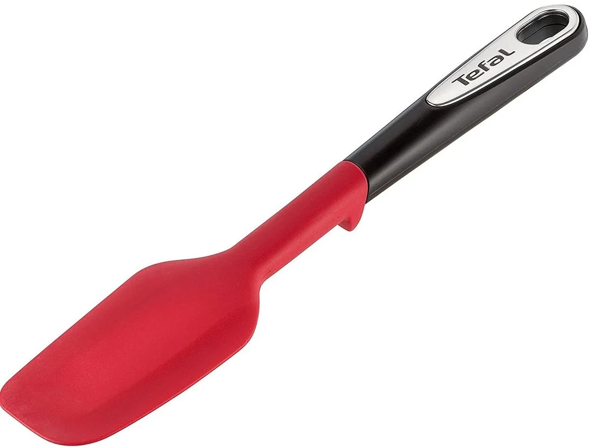 Кухонна лопатка Tefal Ingenio, з пластика та силікону, червоного кольору.