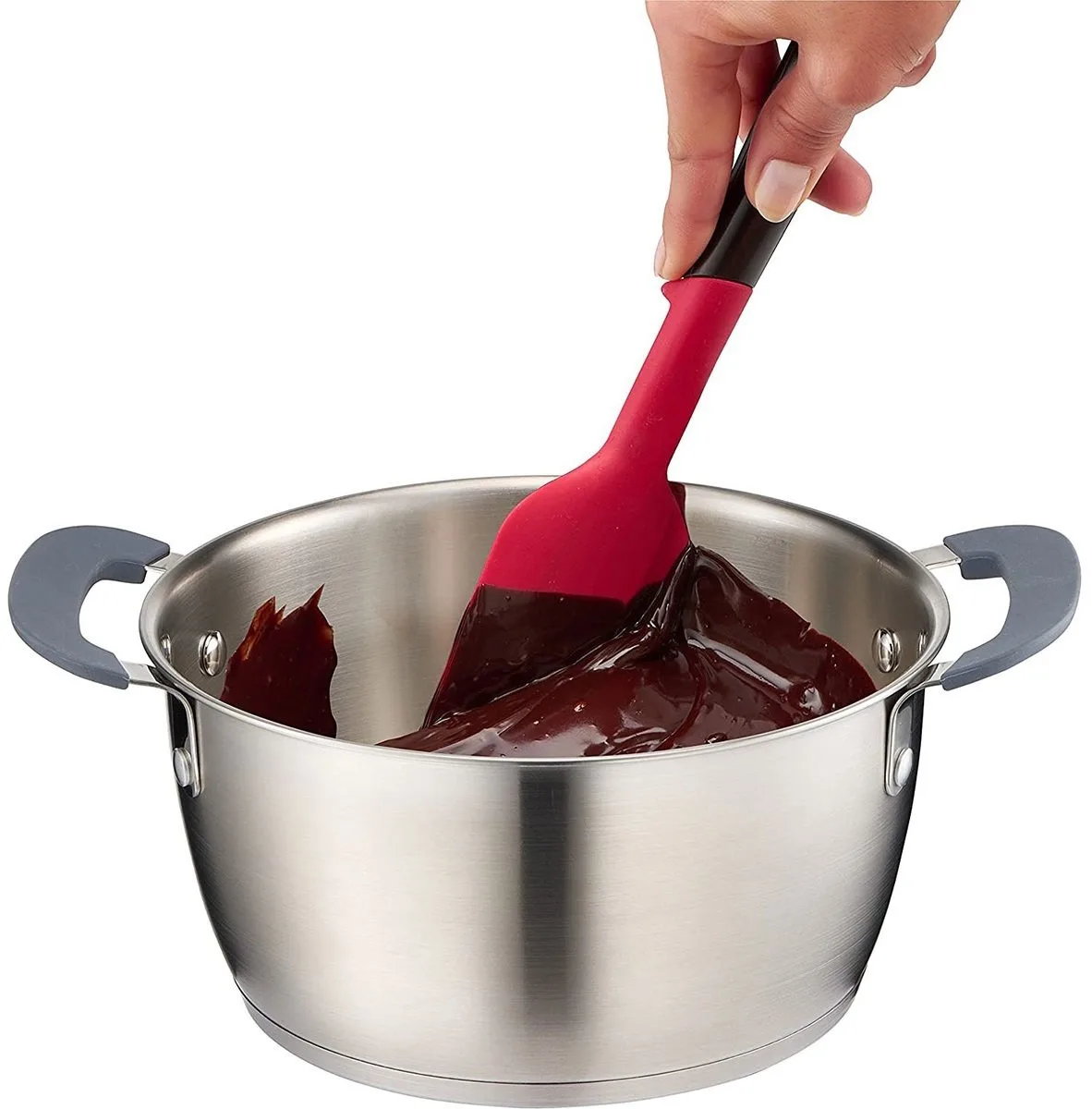 Кухонна лопатка Tefal Ingenio, з пластика та силікону, червоного кольору.