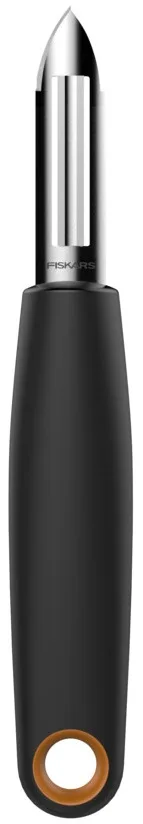 Овочечистка вертикальна Fiskars Functional Form, 26.7 см, з нержавіючої сталі та пластику, чорного кольору.