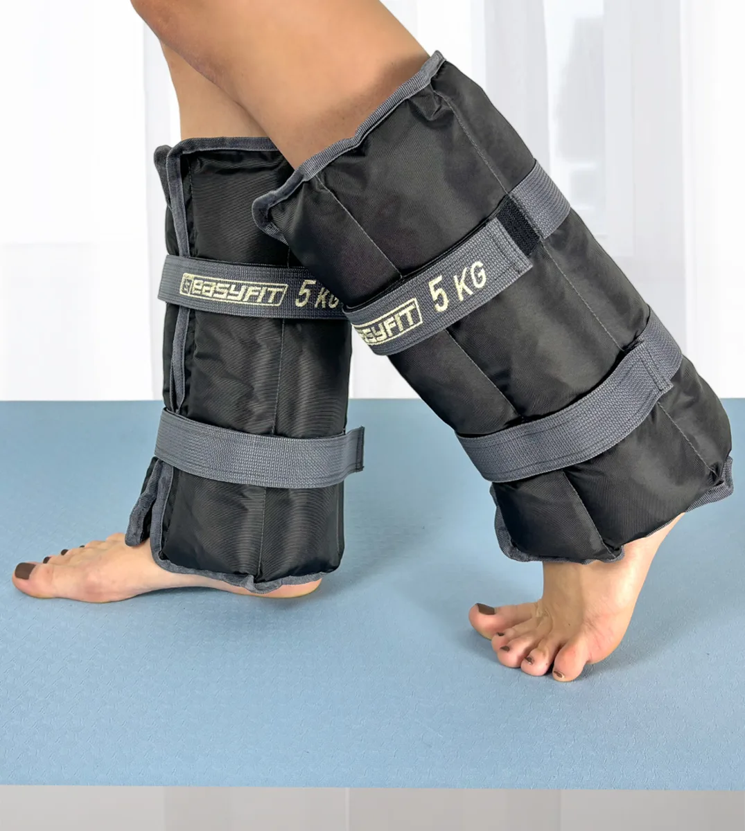 Утяжелувачі для ніг і рук EasyFit Оксфорд 5 кг Чорні