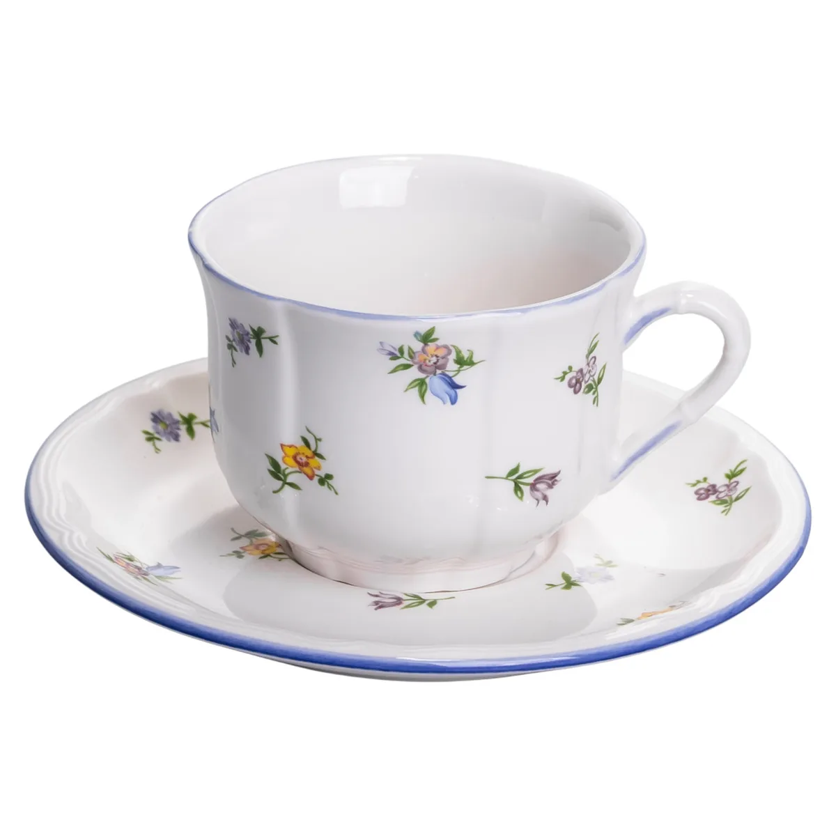 Столовий набір посуду порцеляновий 32 предмети на 6 персон білий Retro Floral