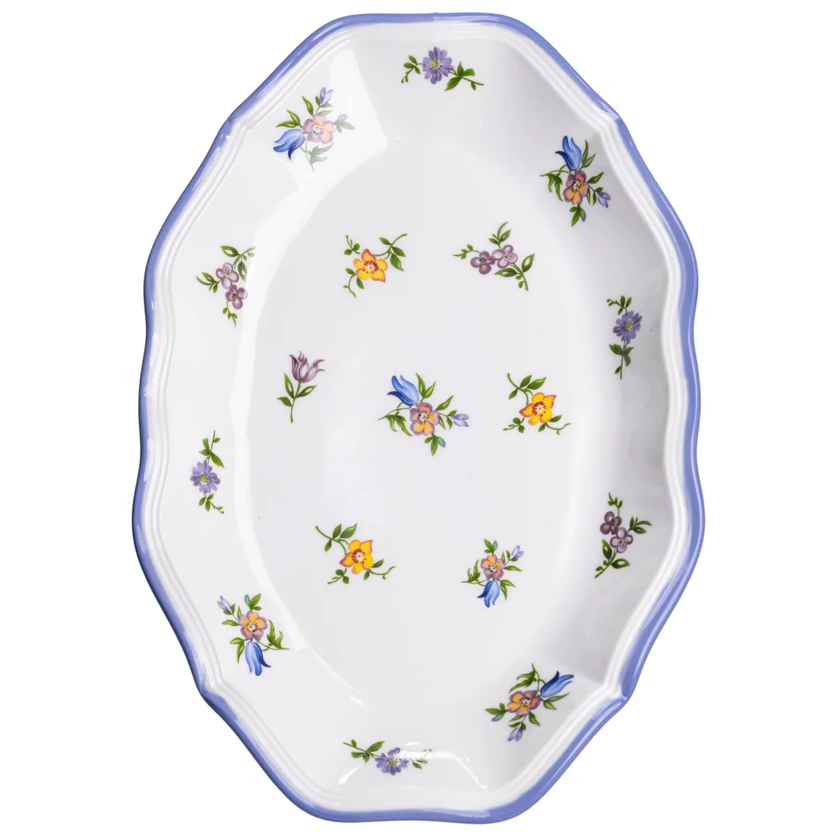 Столовий набір посуду порцеляновий 32 предмети на 6 персон білий Retro Floral