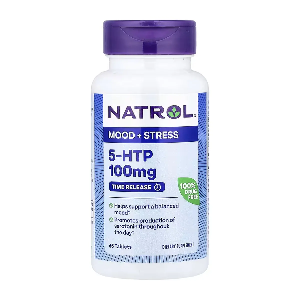 5-HTP 100 мг Natrol таблетки з контрольованим вивільненням 45 шт.