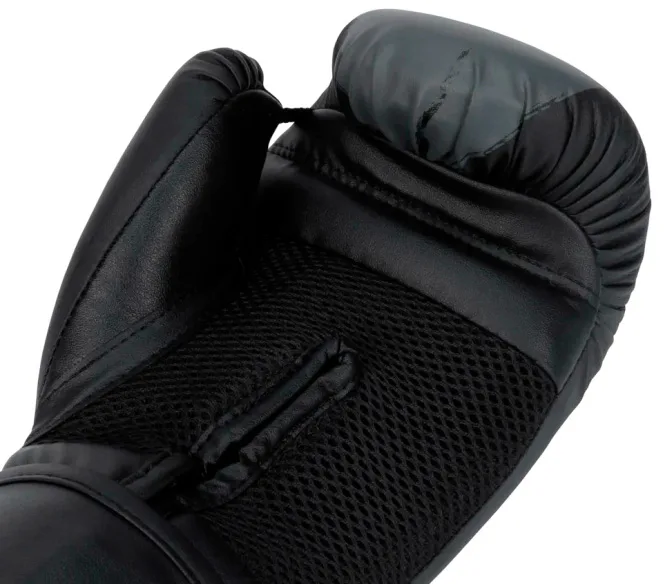 Боксерские перчатки Everlast полиуретан 6 унций черный серый унисекс