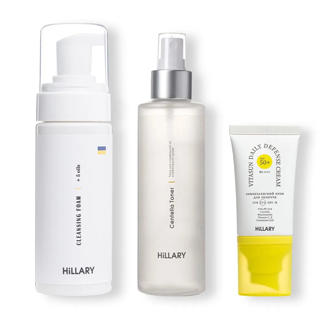 Солнцезащитный крем для лица SPF 50 Hillary защита от UV-излучения ежедневный уход за кожей.