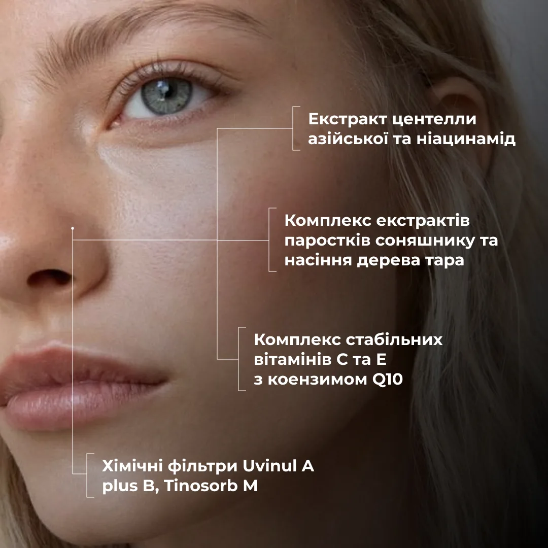 Солнцезащитный крем для лица SPF 50 Hillary защита от UV-излучения ежедневный уход за кожей.