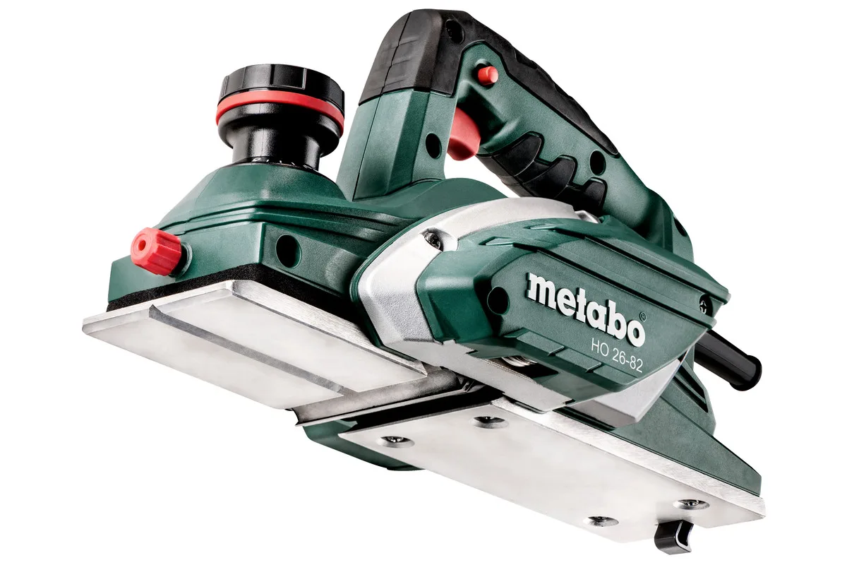 Рубанок Metabo HO 26-82, 620 Вт, ширина стругання 82 мм, глибина обробки до 2.6 мм, вага 2.7 кг.