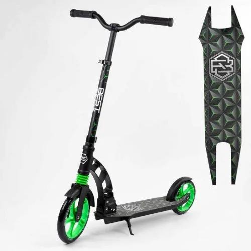 Самокат двоколісний Best Scooter з PU колесами 23 см для дітей та підлітків.