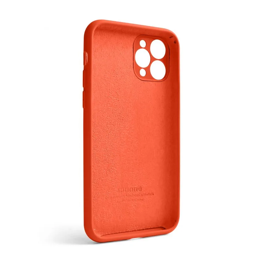 Чохол Silicone Case для Apple iPhone 11 Pro силіконовий закрита камера помаранчевий