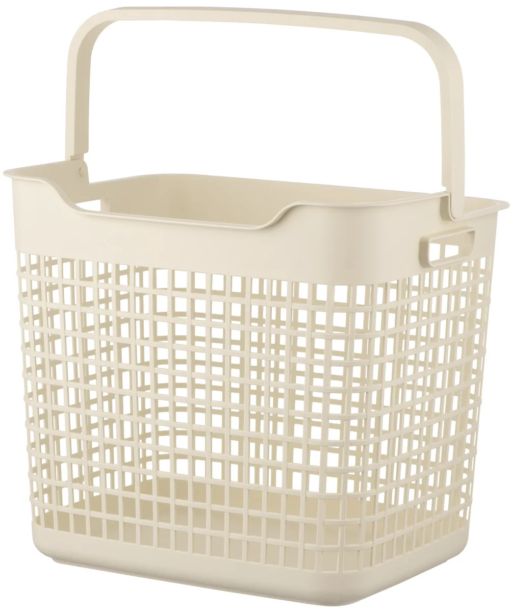 Складний кошик для білизни ARDESTO 38x29.5x33 см, 26 л, виготовлений з пластика PP, бежевого кольору.