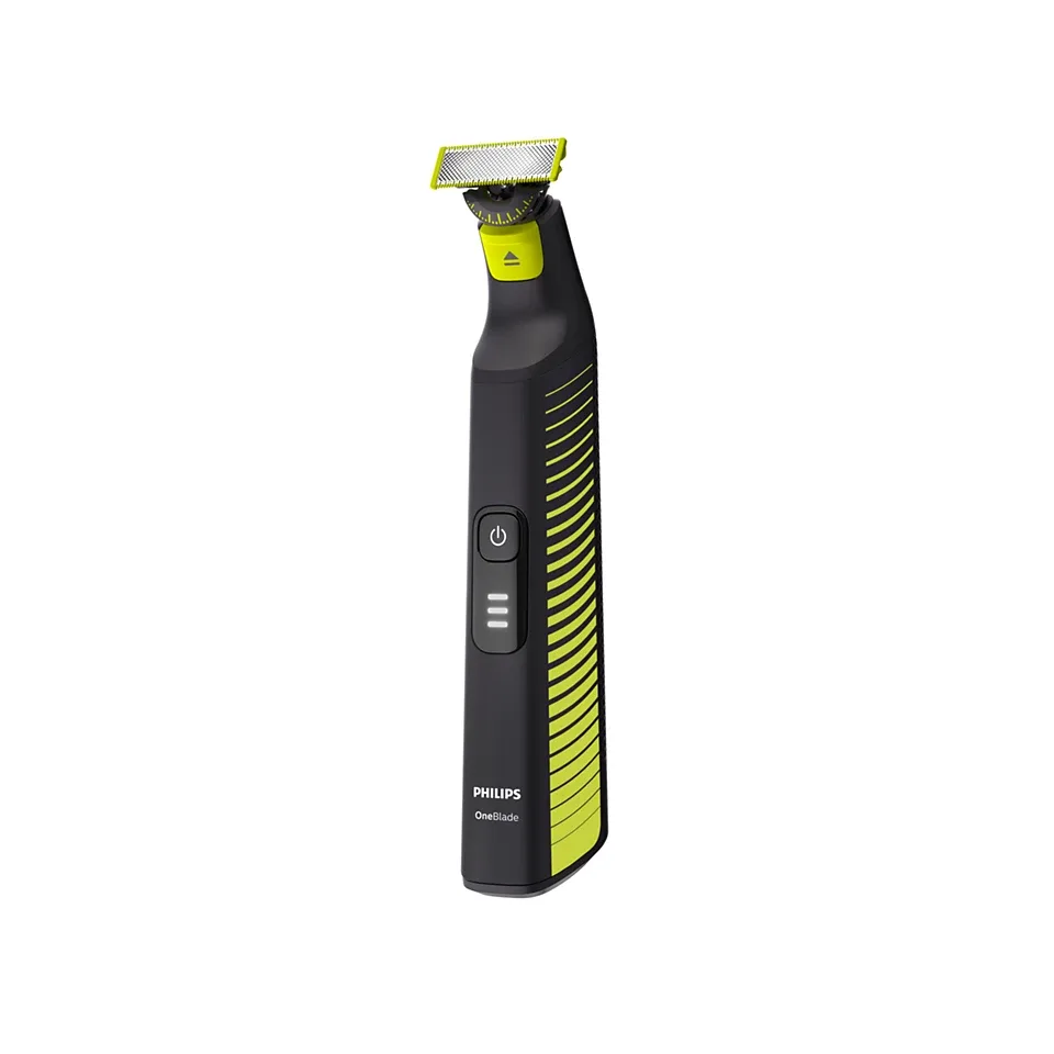 Електрична бритва Philips OneBlade Pro, Li-Ion, для сухого та вологого гоління, з індикатором заряду, чорного кольору.