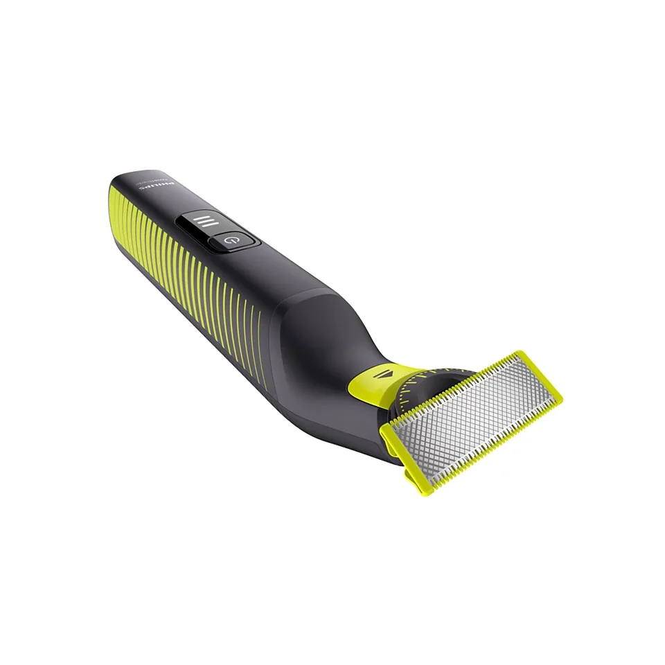 Електрична бритва Philips OneBlade Pro, Li-Ion, для сухого та вологого гоління, з індикатором заряду, чорного кольору.