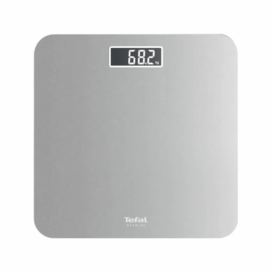 Ваги Tefal підлогові Premiss, 160 кг, AAAx2 в комплекті, скляні, сірого кольору.