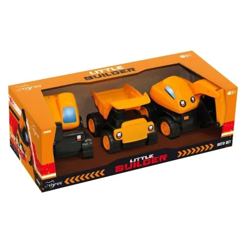 Набір авто Little Builder 3 шт Tigres іграшкові машинки для дітей