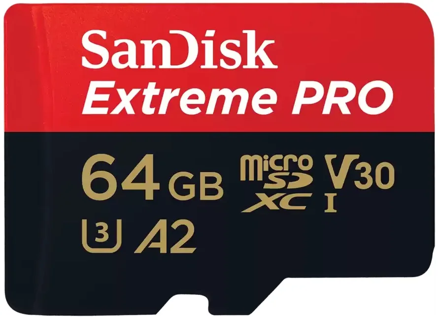 Карта пам'яті SanDisk microSD 64GB UHS-I U3 V30 чорна