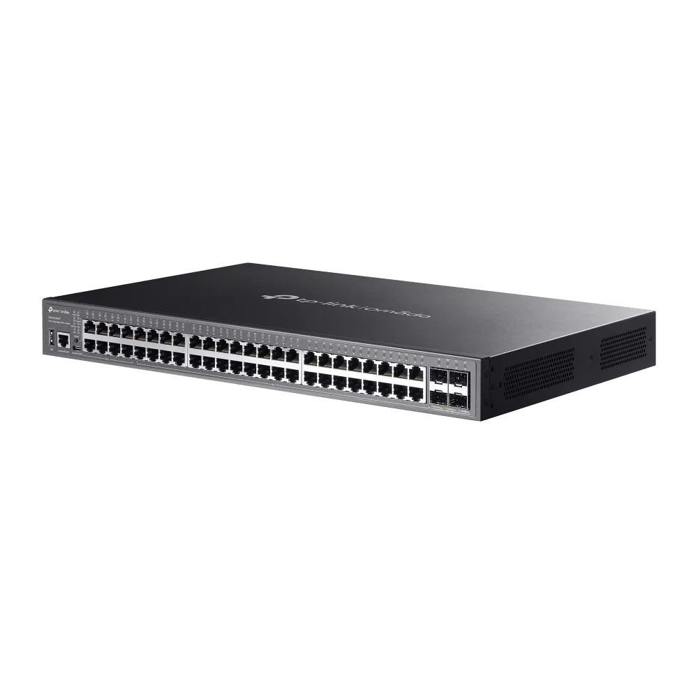 Коммутатор TP-LINK SG5452XMPP 48xGE (48xPoE), 4xSFP+, 770Вт, Управляемый L3