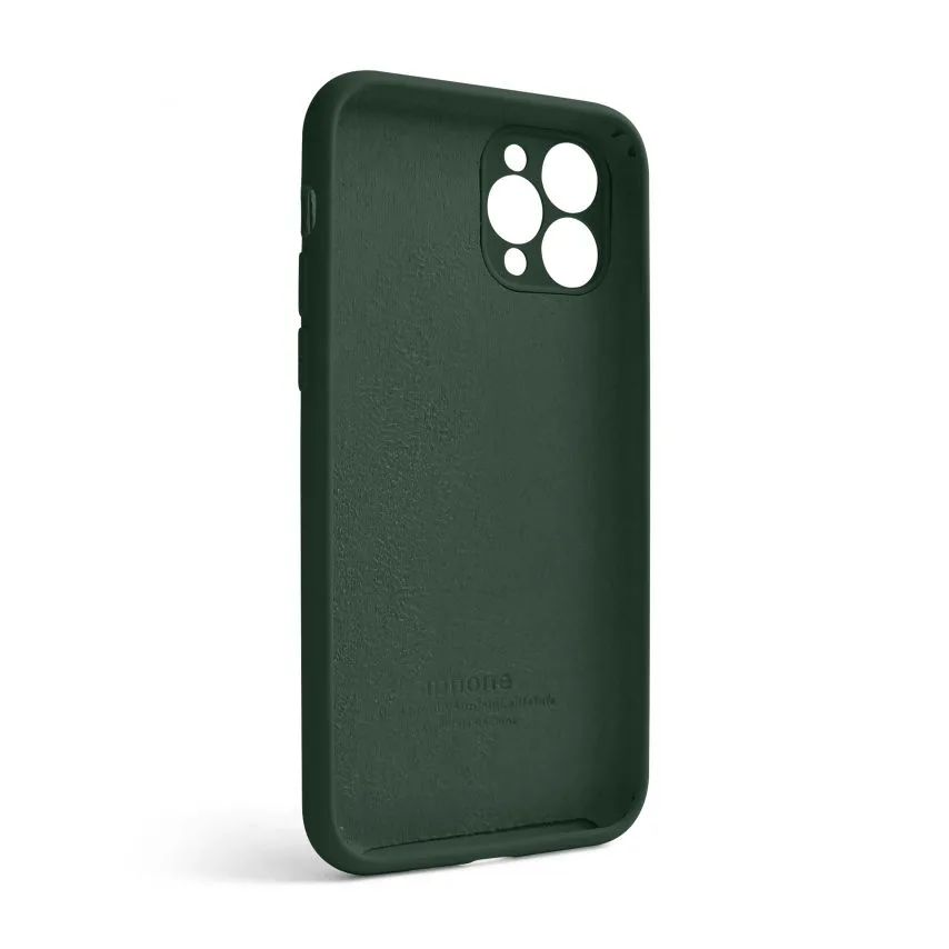 Чохол силіконовий для Apple iPhone 11 Pro  зелений закрита камера