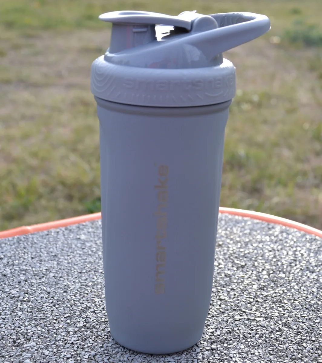 Шейкер спортивний SmartShake нержавіюча сталь 900 мл сірий