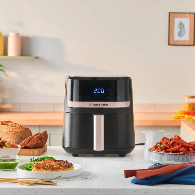 Мультипіч Russell Hobbs SatisFry 1300Вт, ємність 4.3л, сенсорне управління, 9 автоматичних програм, пластиковий корпус, чорного ко