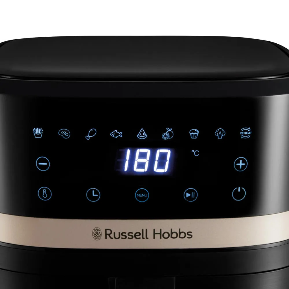 Мультипіч Russell Hobbs SatisFry 1300Вт, ємність 4.3л, сенсорне управління, 9 автоматичних програм, пластиковий корпус, чорного ко