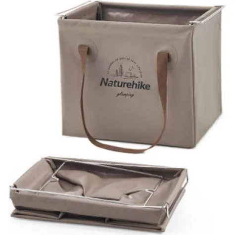 Складаний контейнер для води Naturehike ПВХ 32x25x28 см 20 л світло-коричневий