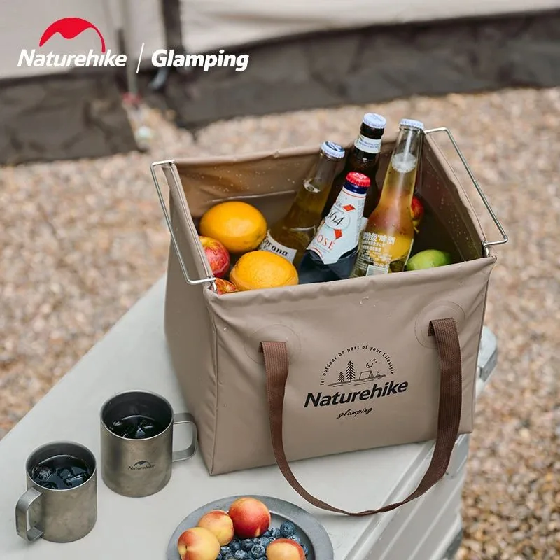 Складаний контейнер для води Naturehike ПВХ 32x25x28 см 20 л світло-коричневий