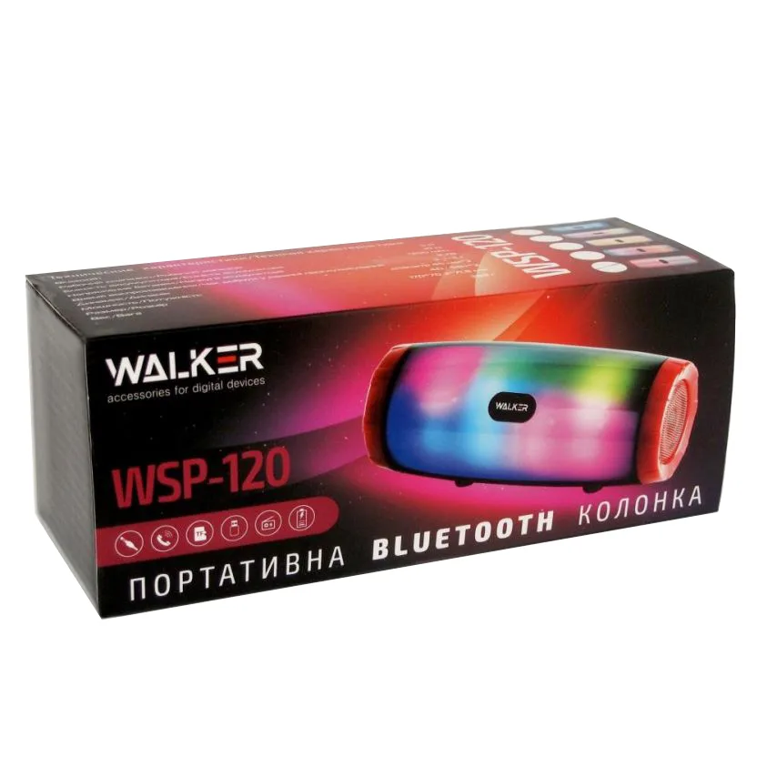 Портативна колонка WALKER Bluetooth 5Вт 170х70х72 мм Червона