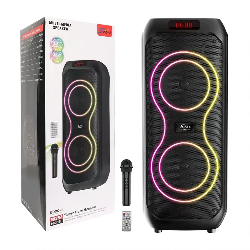 Портативна колонка ZQS8255 40W Bluetooth 203мм чорна