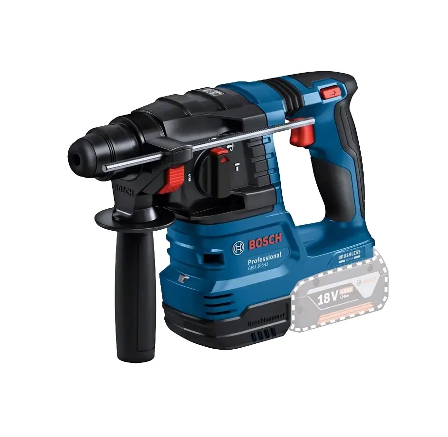Акумуляторний перфоратор Bosch Professional GBH 185-LI SDS-Plus 18В, 1x4А·год, 1.9Дж, вага 2.3кг.