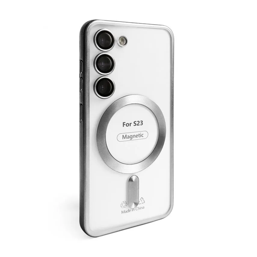 Чохол MagSafe для Samsung пластик силікон срібний