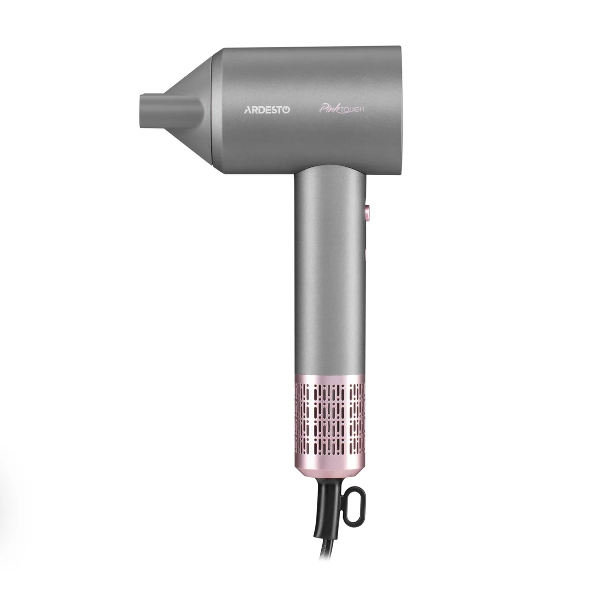 Фен ARDESTO Pink Touch 1600 Вт 2 швидкості 3 режими іонізація сіро-рожевий