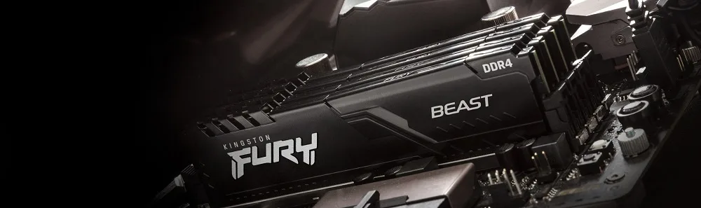 Пам'ять ПК Kingston DDR4 16ГБ 3600 МГц FURY Beast DIMM Чорна