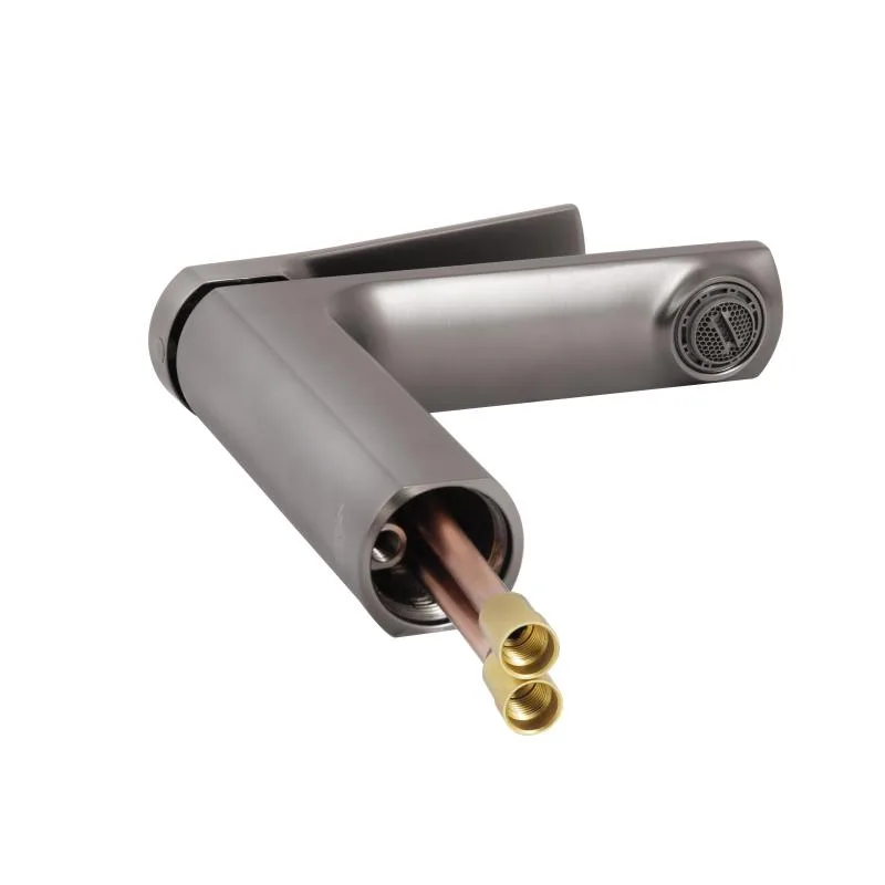 Смеситель для раковины Qtap Slavonice QTSLA270GMB45924 матовая латунь Gunmetal Black PVD 120 мм